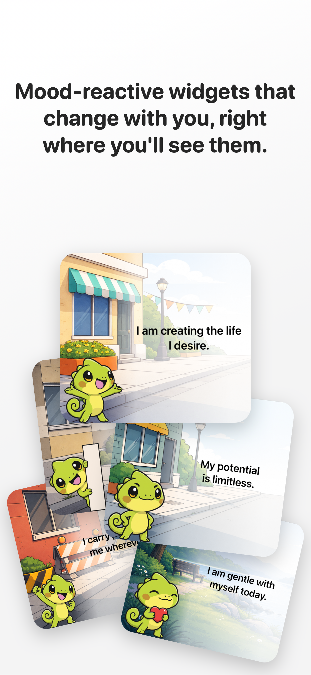 Mood-reactive widgets