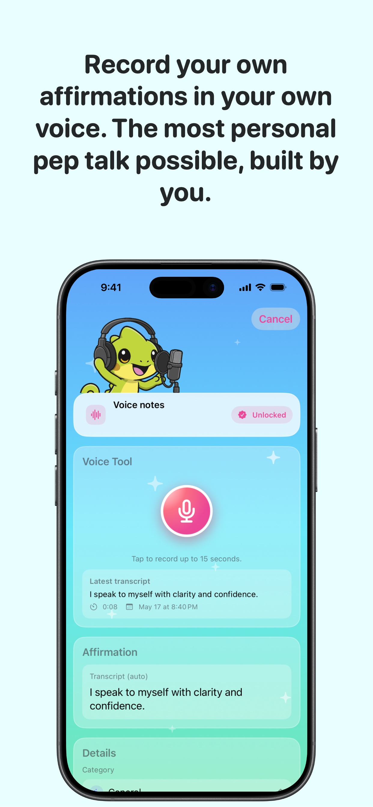 Record in your own voice